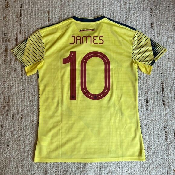 Adidas 2020 19 Colombia National Team Home Away Soccer Jersey JAMES #10 Yellow M - Picture 5 of 6